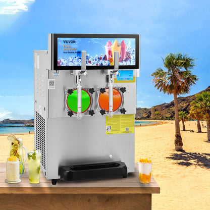 Gewerbliche Slush-Maschine mit zwei Schüsseln (8 l / 2,1 gal) für Margaritas, Smoothies und gefrorene Getränke