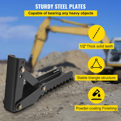 Backhoe Excavator Thumb Attachments, 36 inch Adjustable Extreme Weld On Backhoe Thumb Hoe Clamp 1/2 Inch Teeth Thick Steel Plate 16MM Assembly Bolt-On Design