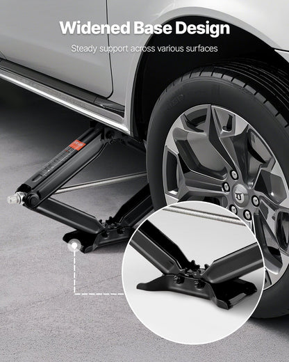 6500 lbs RV Scissor Jacks, 4-23.4 in RV Stabilizer Leveling Scissor Jacks, Set of 4, Heavy Duty Stabilizer Jack with Crank Handle, Socket and Bubble Levels, Not Easily Bent or Deformed