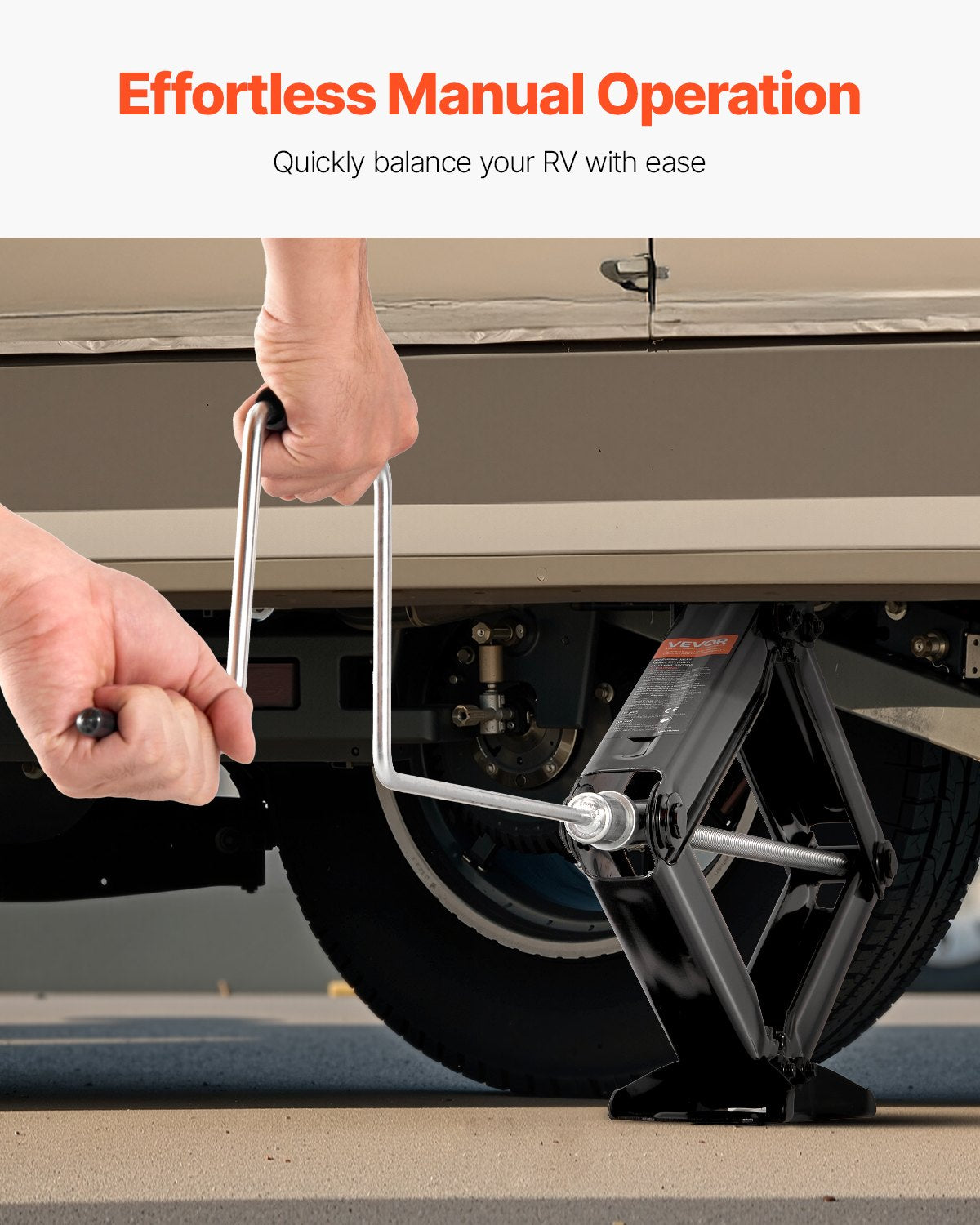 6500 lbs RV Scissor Jacks, 4-23.4 in RV Stabilizer Leveling Scissor Jacks, Set of 4, Heavy Duty Stabilizer Jack with Crank Handle, Socket and Bubble Levels, Not Easily Bent or Deformed