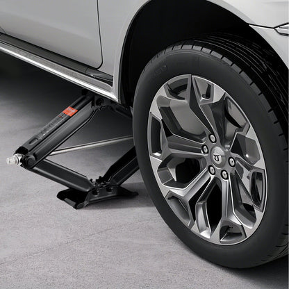 6500 lbs RV Scissor Jacks, 4-23.4 in RV Stabilizer Leveling Scissor Jacks, Set of 4, Heavy Duty Stabilizer Jack with Crank Handle, Socket and Bubble Levels, Not Easily Bent or Deformed