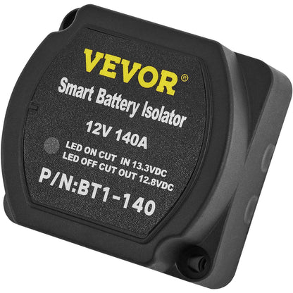 Split Charge Relay Kit, 6mtr 12V, Automatic Dual Battery Isolator Kit with 140AMP Voltage Sense Relay VSR, Compatible with RV Marine Car Vehicle Truck Caravan Camper Yacht ATV UTV Boats Workshop