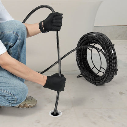 Sektionales Abflussreinigungskabel 66 Fuß/20,1 m x 5/8 Zoll/1,6 cm &amp; 7 Schneidwerkzeuge für 0,8"-3,9"/2-10 cm Rohre