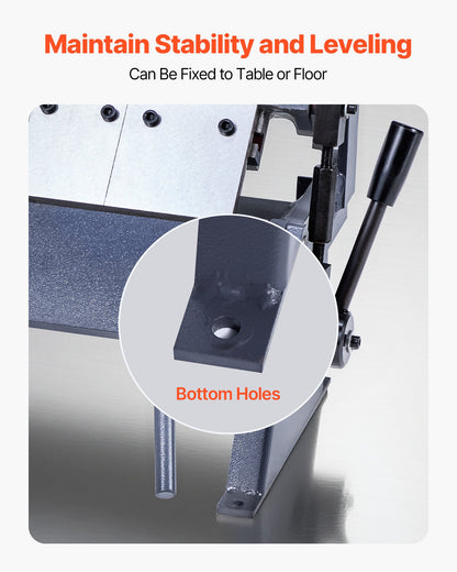 Kasten- und Pfannenbiegemaschine, 305 mm/12 Zoll Blechbiegemaschine, Kapazität für 20-Gauge-Baustahl, 0-135 Grad einstellbar, Metallbiegemaschine mit 5 Fingern, Hochleistungs-Aluminium-Abkantpresse für präzises Biegen