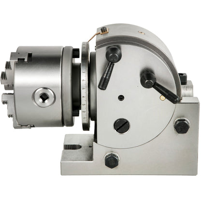 Dividing Head 4 Inch Indexing Head Milling 100MM Semi-Universal Dividing Head 4 Inch 3 jaw Chuck Dividing Head Set with Index Plates and Tailstock for Precision rotary table