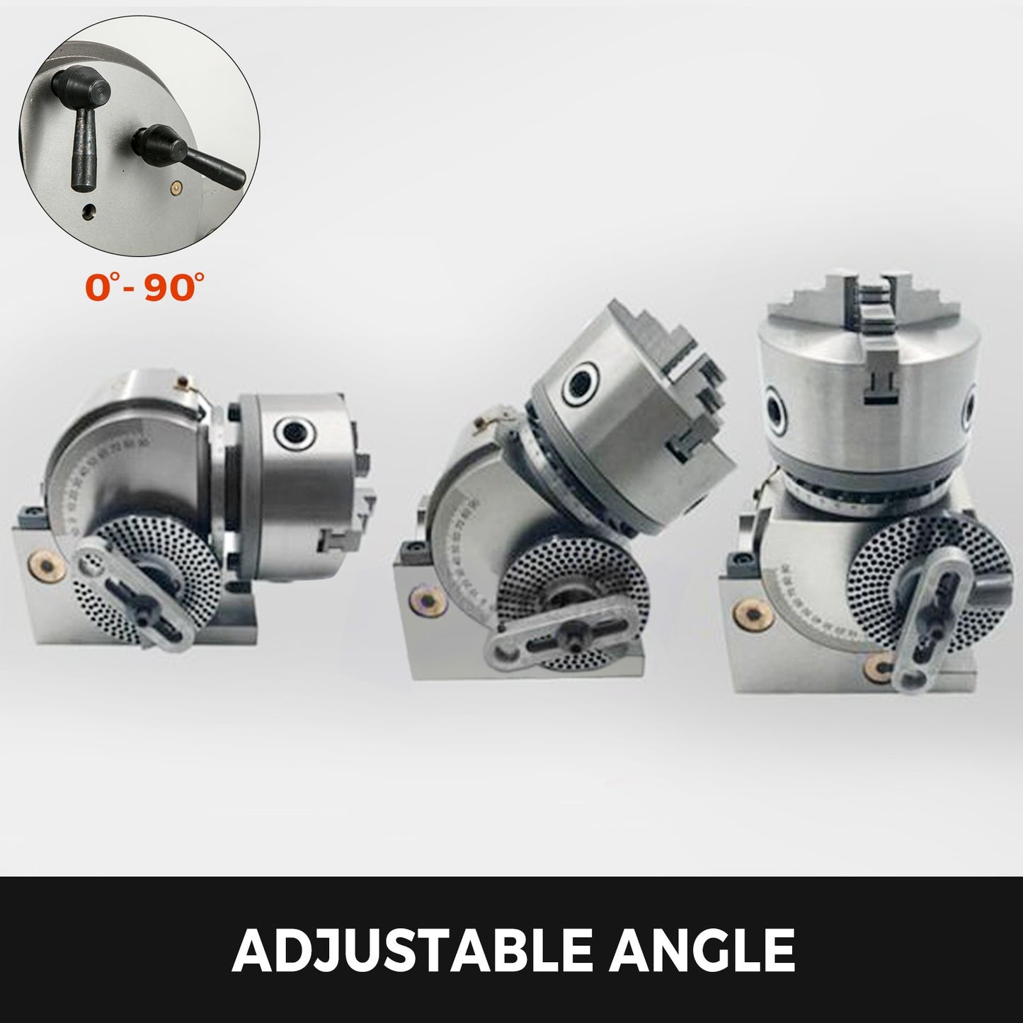 Dividing Head 4 Inch Indexing Head Milling 100MM Semi-Universal Dividing Head 4 Inch 3 jaw Chuck Dividing Head Set with Index Plates and Tailstock for Precision rotary table