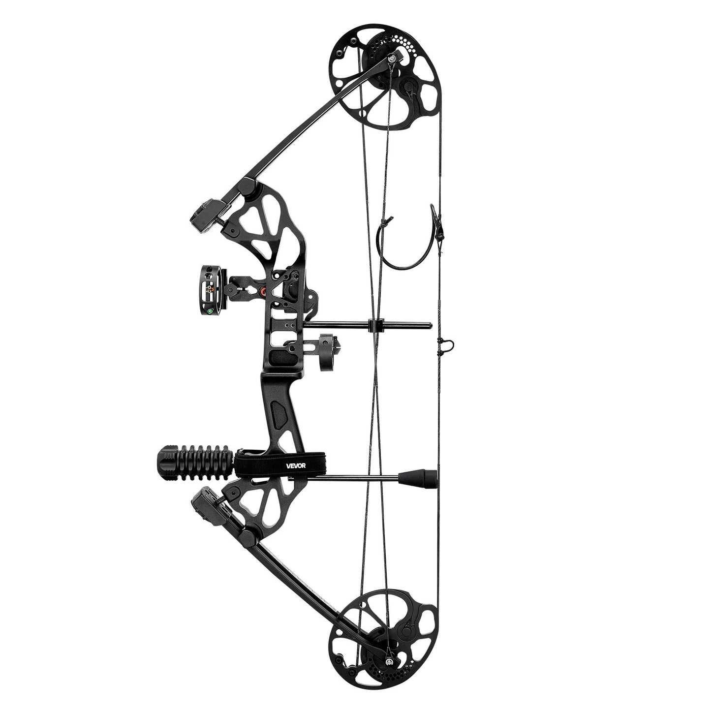 Compound Bow Archery, Adjustable 19-30 in Draw Length Compound Bow Package for Beginner, 19-70 Lbs Draw Weight Archery Bows and Arrow Set, Right Hand Kit with Hunting Equipment, 320 fps, Black