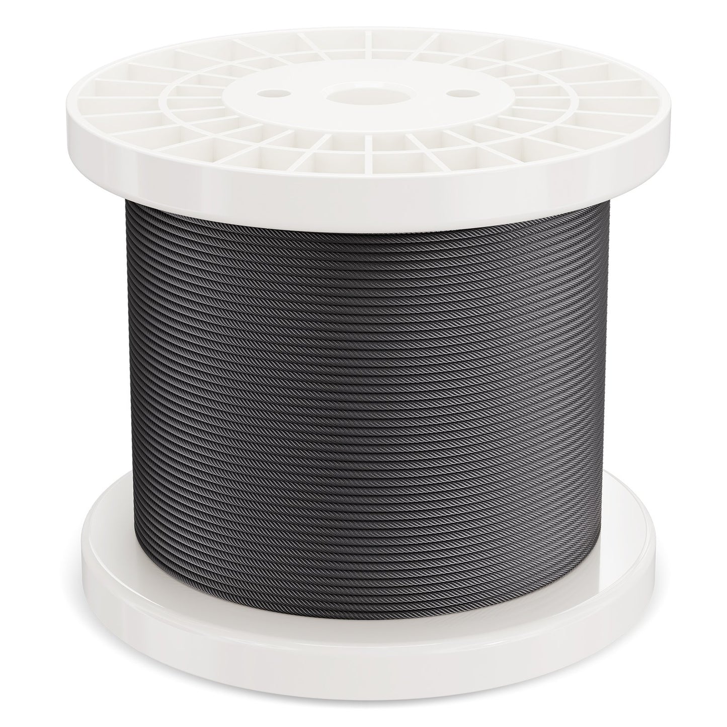 Wire Rope Kit, 1/8" 500 ft 316 Stainless Steel Cable with Cutter and Gloves, 1600 lbs Breaking Strength, 7x7 Strands Core Marine Aircraft Grade for Handrail Stair Decking Fence Outdoors, Black