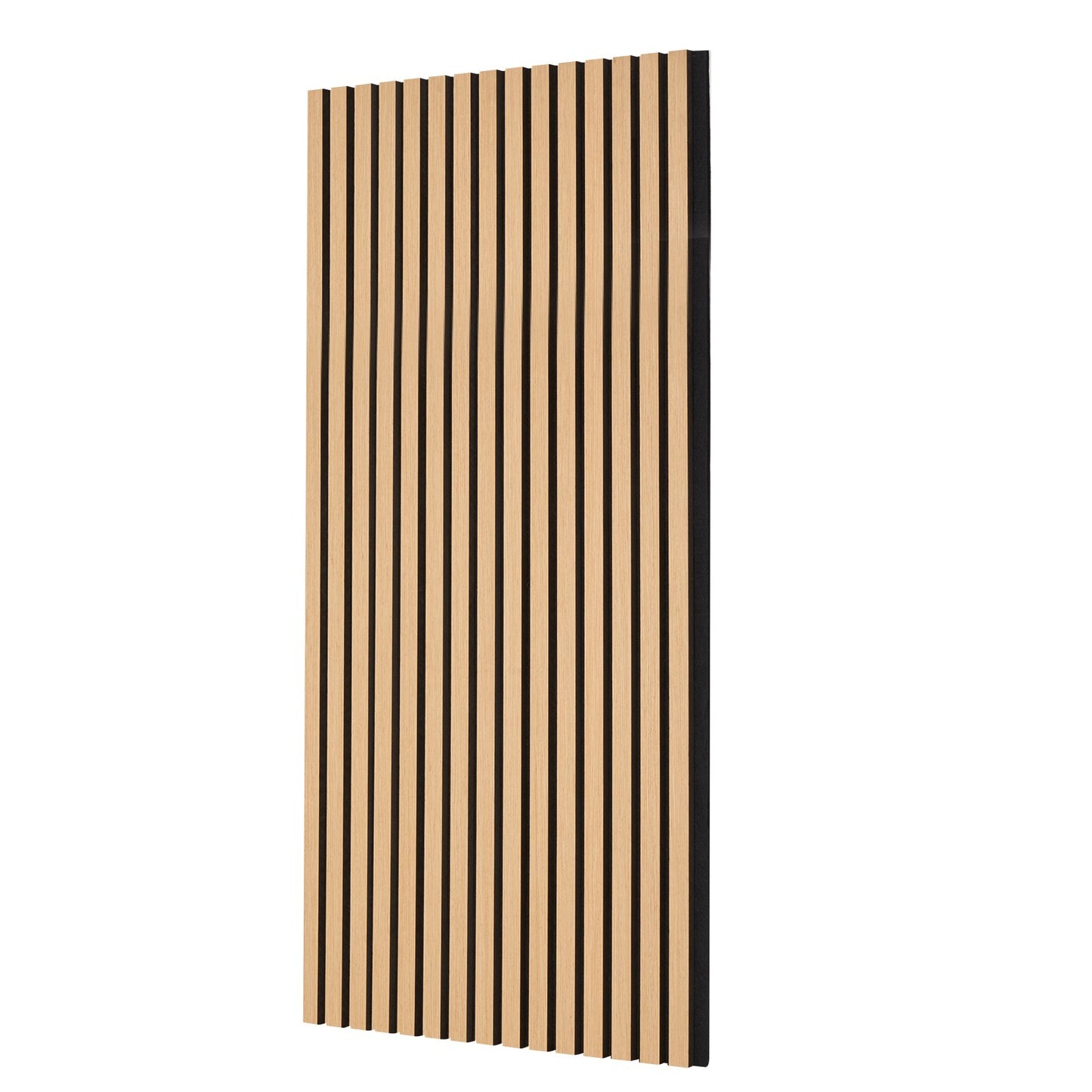 Akustikpaneele aus Holzlamellen, 60 x 120 cm, MDF-Akzent-Wandpaneele in Holzoptik für moderne Inneneinrichtung, Wandpaneele in Holzoptik zur Schalldämmung, helle Eiche