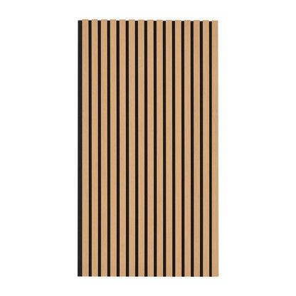 Akustikpaneele aus Holzlamellen, 60 x 120 cm, MDF-Akzent-Wandpaneele in Holzoptik für moderne Inneneinrichtung, Wandpaneele in Holzoptik zur Schalldämmung, helle Eiche