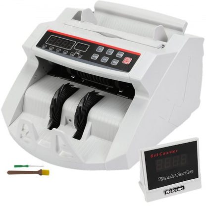 Banknotes Counters Money Counter With LED Display Professional Note Counter With False Banknotes Detector, UV/MG, 1000 Bills/Minute, Counts Only Number of Sheets