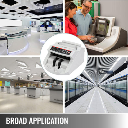 Banknotes Counters Money Counter With LED Display Professional Note Counter With False Banknotes Detector, UV/MG, 1000 Bills/Minute, Counts Only Number of Sheets