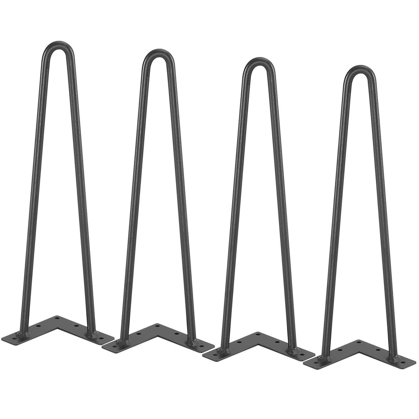 406,4 mm Haarnadel-Möbelbeine, Metall, ideal für Heimwerkerprojekte wie Nachttische, Couchtische und Schreibtische, Tragkraft 226,8 kg, inklusive Gummifüßen, robuste und moderne Tischbeine aus Metall, 4 Stück