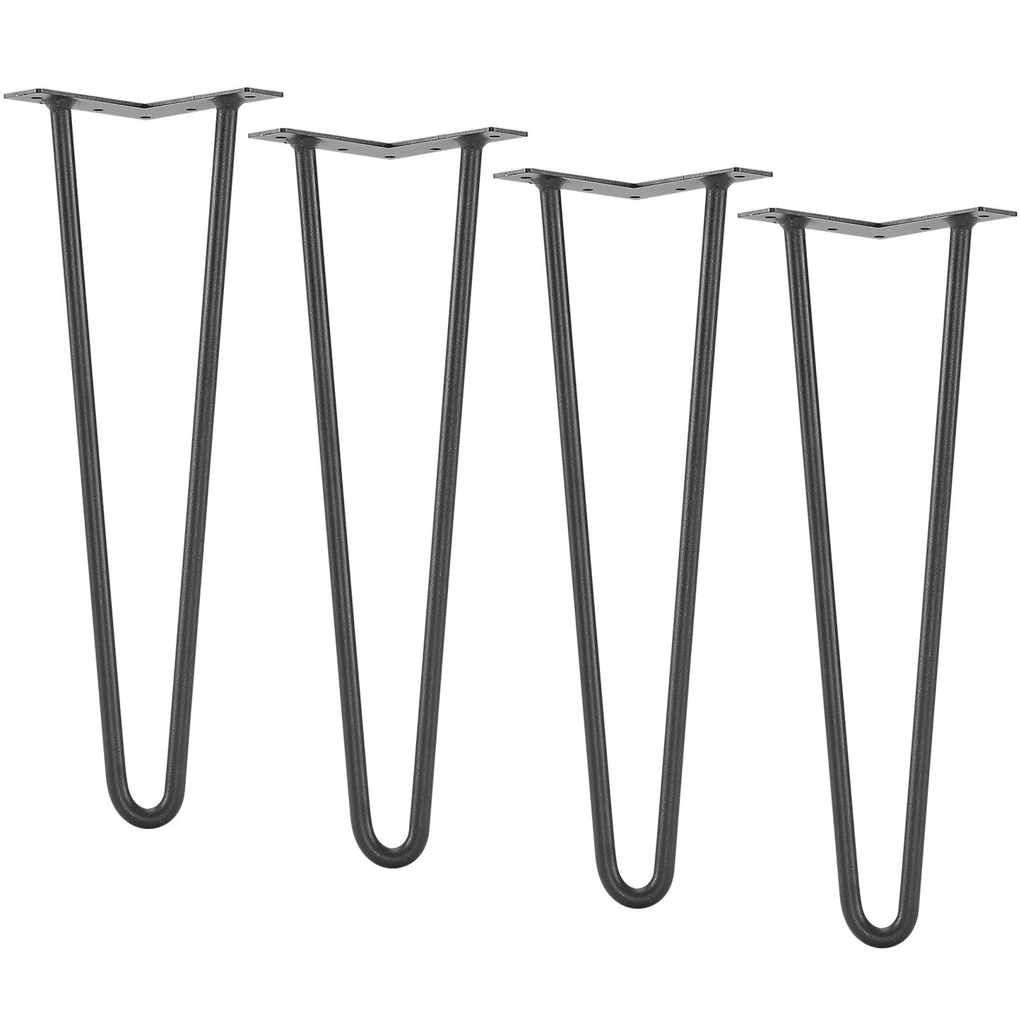 406,4 mm Haarnadel-Möbelbeine, Metall, ideal für Heimwerkerprojekte wie Nachttische, Couchtische und Schreibtische, Tragkraft 226,8 kg, inklusive Gummifüßen, robuste und moderne Tischbeine aus Metall, 4 Stück