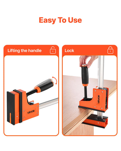 Schraubzwingen für die Holzbearbeitung, 2er-Pack, 76,2 cm Parallelzwingen-Set, F-Zwinge mit 680 kg Tragkraft, gleichmäßiger Druck, hochfester Kunststoff und Kohlenstoffstahl, für Holz- und Metallbearbeitung, Orange