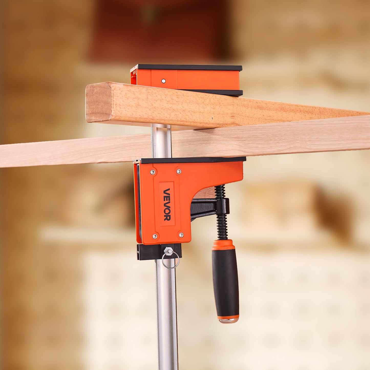 Schraubzwingen für die Holzbearbeitung, 2er-Pack, 76,2 cm Parallelzwingen-Set, F-Zwinge mit 680 kg Tragkraft, gleichmäßiger Druck, hochfester Kunststoff und Kohlenstoffstahl, für Holz- und Metallbearbeitung, Orange