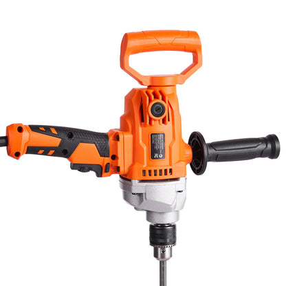 Drill Mixer, 12.7mm Corded Electric Drill Mixer Set, 0-850RPM 3.2A Mixing Drills, Mixing Drills Machine with D-Handle for Drilling & Blending, Handheld Cement Mixers for Fodder, Paint, Cement