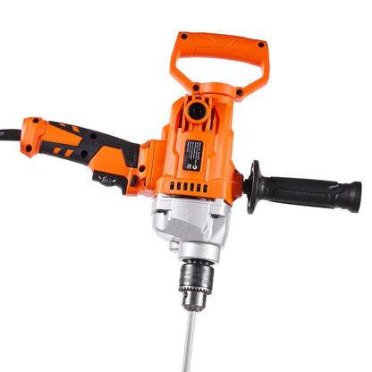 Drill Mixer, 12.7mm Corded Electric Drill Mixer Set, 0-850RPM 3.2A Mixing Drills, Mixing Drills Machine with D-Handle for Drilling & Blending, Handheld Cement Mixers for Fodder, Paint, Cement
