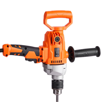 Drill Mixer, 15.89mm Corded Electric Drill Mixer Set, 0-850RPM 3.2A Mixing Drills, Mixing Drills Machine with D-Handle for Drilling & Blending, Handheld Cement Mixers for Fodder, Paint, Cement