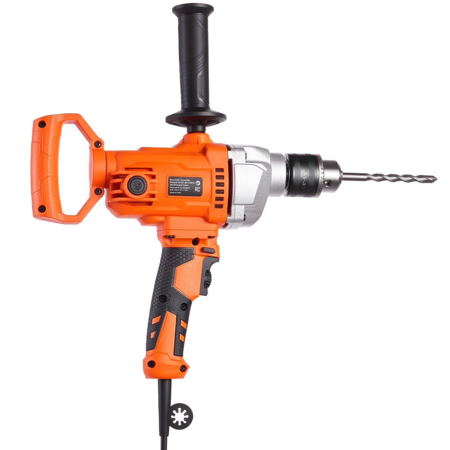 Drill Mixer, 15.89mm Corded Electric Drill Mixer Set, 0-850RPM 3.2A Mixing Drills, Mixing Drills Machine with D-Handle for Drilling & Blending, Handheld Cement Mixers for Fodder, Paint, Cement