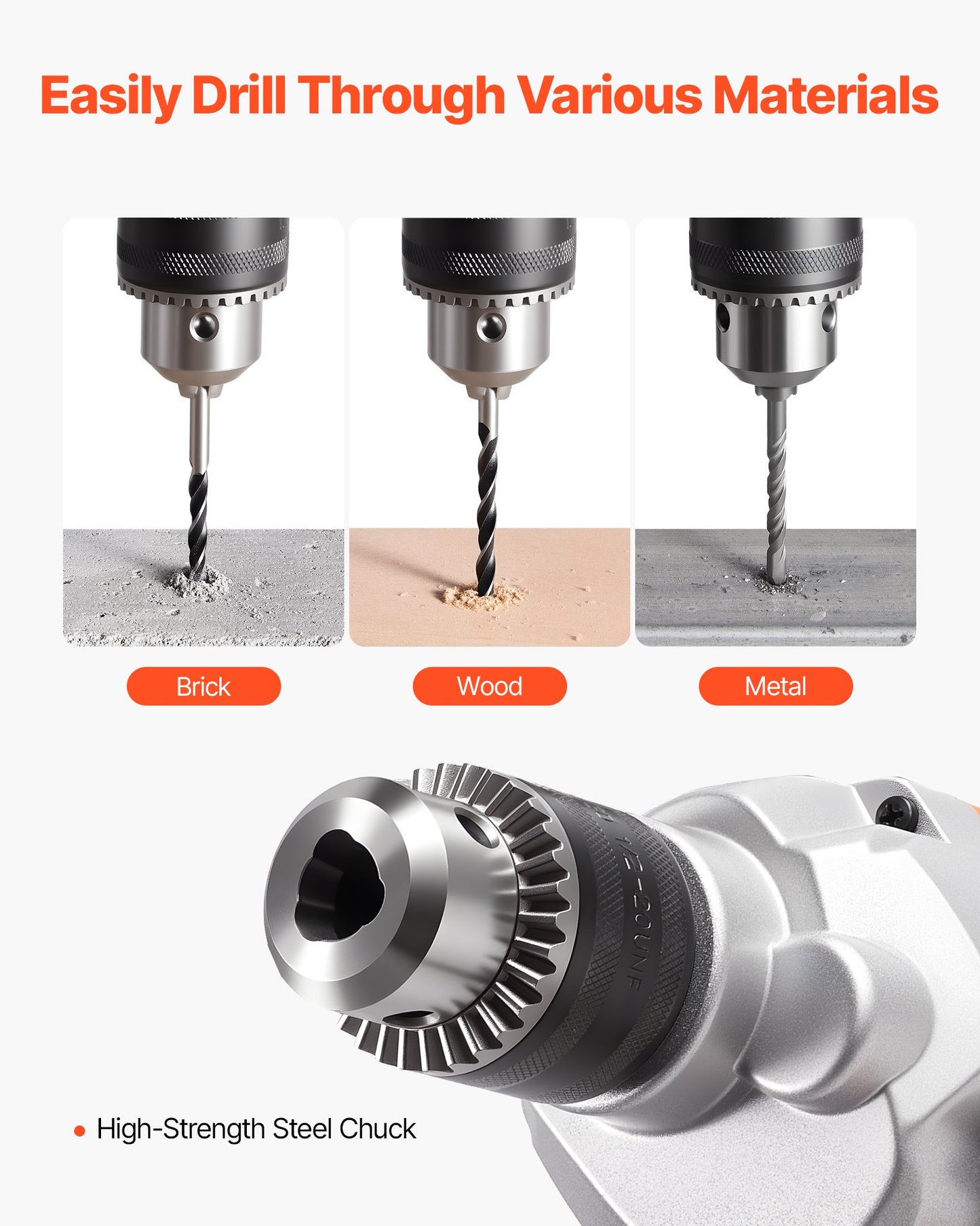 Drill Mixer, 15.89mm Corded Electric Drill Mixer Set, 0-750RPM 3A Mixing Drills, Mixing Drills Machine with D-Handle for Drilling & Blending, Handheld Cement Mixers for Fodder, Paint, Cement