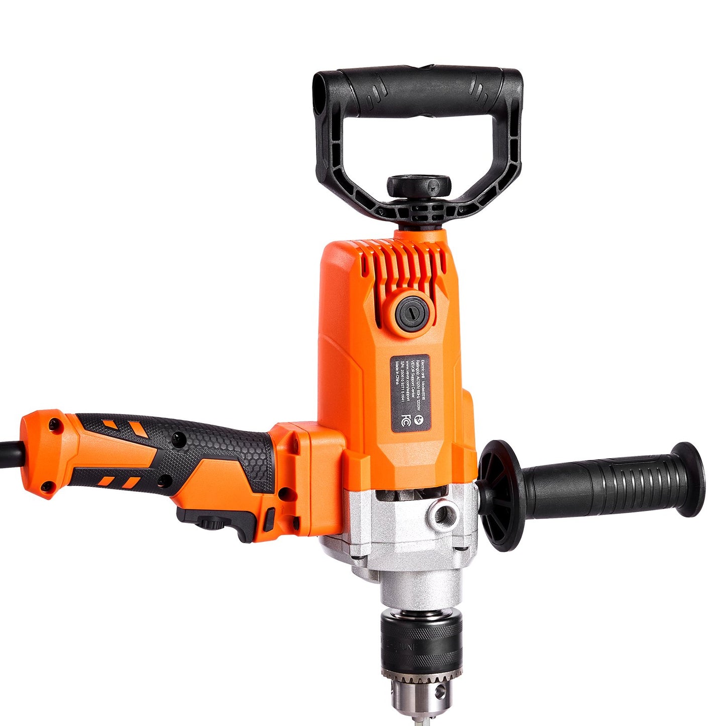 Drill Mixer, 15.89mm Corded Electric Drill Mixer Set, 0-750RPM 3A Mixing Drills, Mixing Drills Machine with D-Handle for Drilling & Blending, Handheld Cement Mixers for Fodder, Paint, Cement