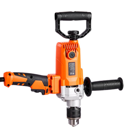 Drill Mixer, 15.89mm Corded Electric Drill Mixer Set, 0-750RPM 3A Mixing Drills, Mixing Drills Machine with D-Handle for Drilling & Blending, Handheld Cement Mixers for Fodder, Paint, Cement