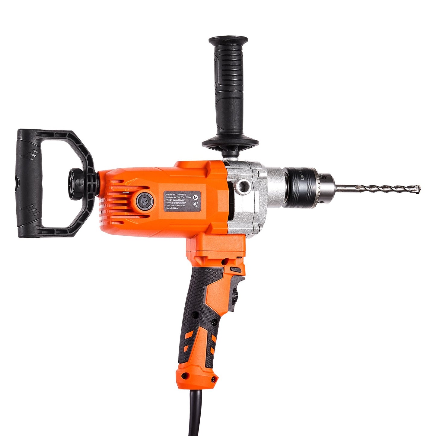 Drill Mixer, 15.89mm Corded Electric Drill Mixer Set, 0-750RPM 3A Mixing Drills, Mixing Drills Machine with D-Handle for Drilling & Blending, Handheld Cement Mixers for Fodder, Paint, Cement