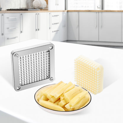 Ersatzmesser und Druckblock für Pommes-Frites-Schneider, 1/4 Zoll, 3-teilig