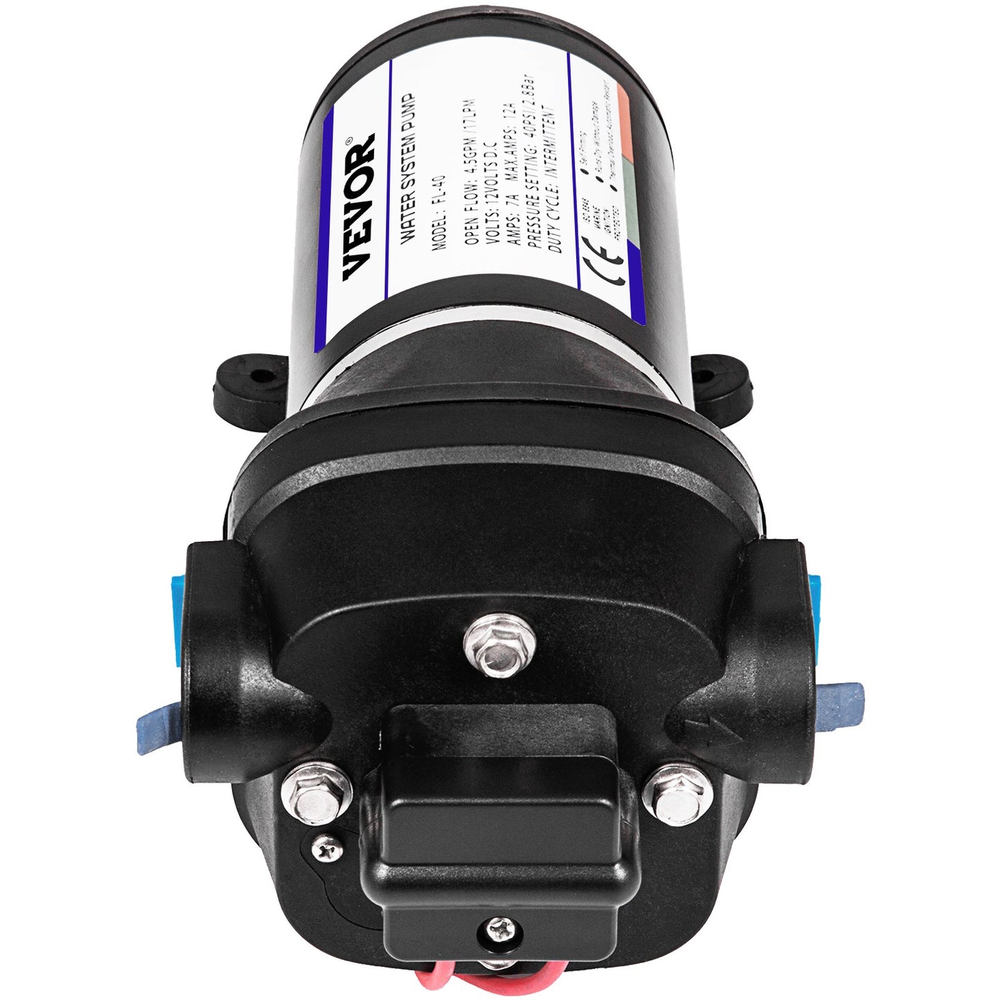 Hochdruck-Membranpumpe, 12 V FL-40, 2,7 bar (40 PSI), selbstansaugend, 17 l/min, Sprühdüse für Wohnwagen, Boote, Wohnmobile und Garten