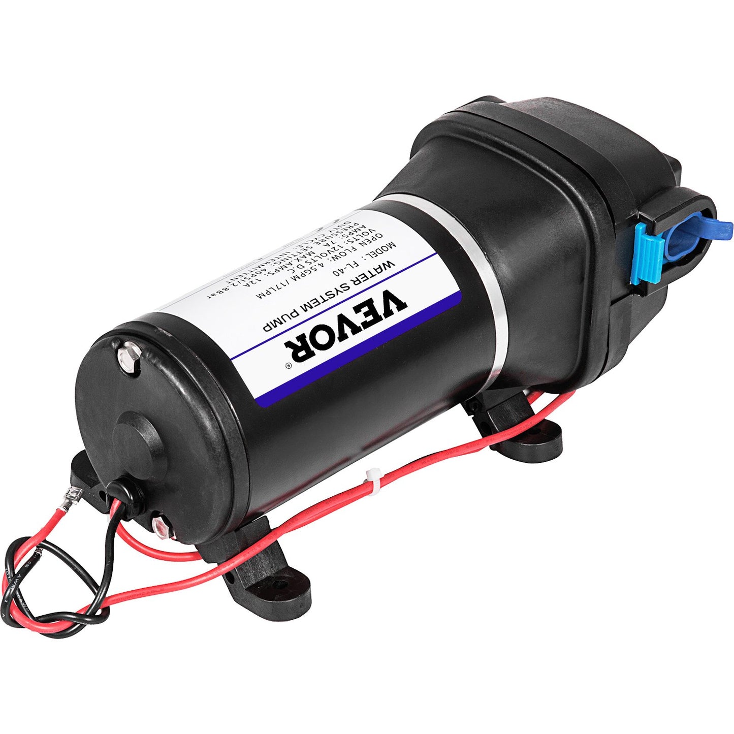 Hochdruck-Membranpumpe, 12 V FL-40, 2,7 bar (40 PSI), selbstansaugend, 17 l/min, Sprühdüse für Wohnwagen, Boote, Wohnmobile und Garten