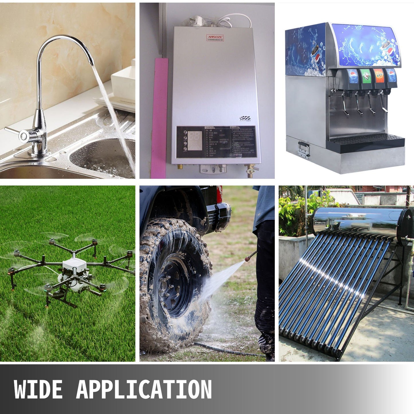 Hochdruck-Membranpumpe, 12 V FL-40, 2,7 bar (40 PSI), selbstansaugend, 17 l/min, Sprühdüse für Wohnwagen, Boote, Wohnmobile und Garten