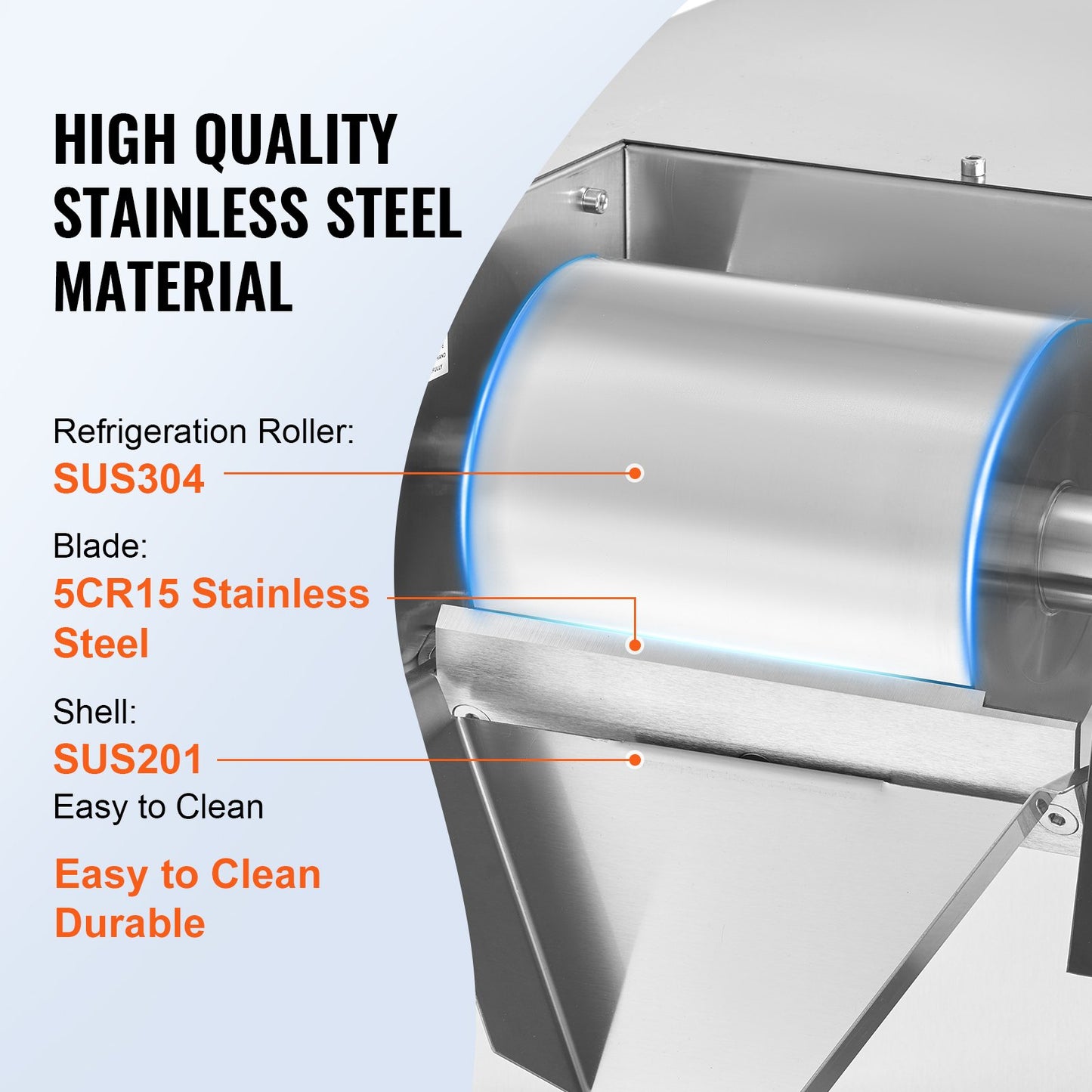 Gewerbliche Schneeflocken-Eismaschine, 260 kg/24 h, Eismaschine mit Edelstahl-Eisraspel, elektrische Schneekegelmaschine, Luftkühlsystem für schnelle Wärmeableitung, für Bäckereien und Cafés