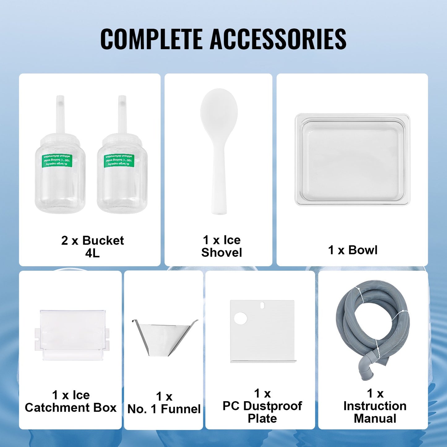 Gewerbliche Schneeflocken-Eismaschine, 260 kg/24 h, Eismaschine mit Edelstahl-Eisraspel, elektrische Schneekegelmaschine, Luftkühlsystem für schnelle Wärmeableitung, für Bäckereien und Cafés