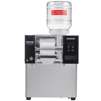 Commercial Snowflake Ice Machine, 176.4LBS/24H Snowflake Ice Maker, Stainless Steel Ice Shaver Machine, Electric Snow Cone Maker, Air Cooling System for Rapid Heat Dissipation, for Bakery, Cafe