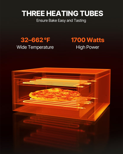 Gewerblicher Tischpizzaofen, elektrischer Pizzaofen für 40,6 cm Pizzen, für den Innenbereich