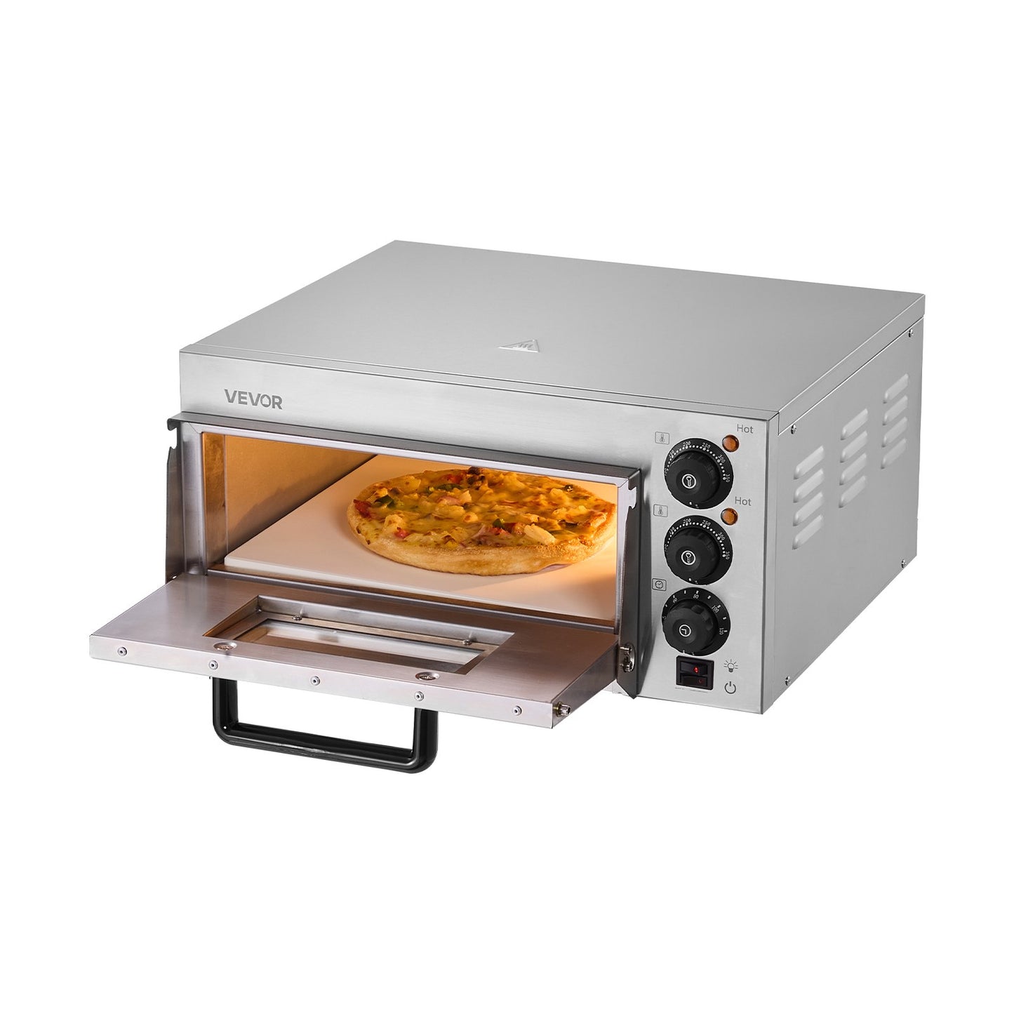 Gewerblicher Tischpizzaofen, elektrischer Pizzaofen für Pizzen bis 35,56 cm Durchmesser, für den Innenbereich