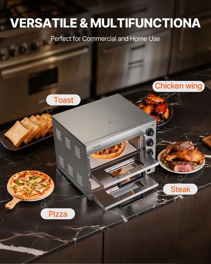 Gewerblicher Tischpizzaofen, elektrischer Pizzaofen für 35,6 cm Pizzen, für den Innenbereich