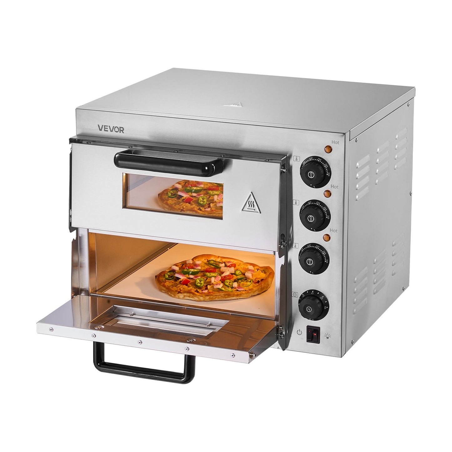 Gewerblicher Tischpizzaofen, elektrischer Pizzaofen für 35,6 cm Pizzen, für den Innenbereich