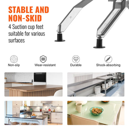 Commercial Vegetable Slicer, 3/8 and 3/16 inch Tomato Slicer, Stainless Steel and Aluminum Alloy Vegetable Cutter Slicer, Manual Tomato Slicer with Non-slip Feet, for Tomatoes, Onions, Potatoes