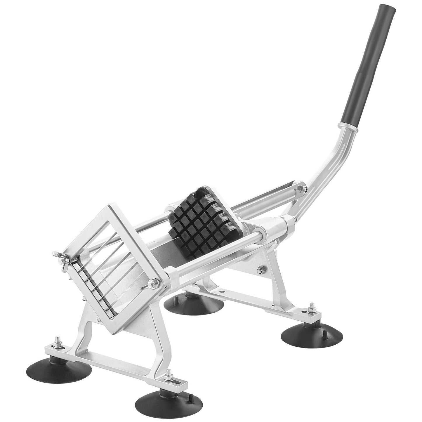 Gewerblicher Gemüseschneider, 1/2-Zoll-Obstschneider, Gemüseschneidemaschine aus Edelstahl und Aluminiumlegierung, manueller Schneider mit rutschfesten Füßen, für Radieschen, Zwiebeln, Kartoffeln, Zitronen