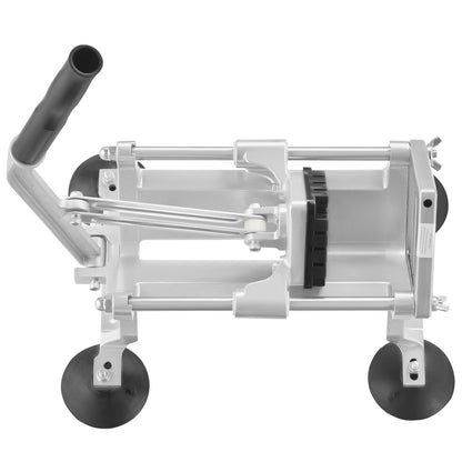 Gewerblicher Gemüseschneider, 1/2-Zoll-Obstschneider, Gemüseschneidemaschine aus Edelstahl und Aluminiumlegierung, manueller Schneider mit rutschfesten Füßen, für Radieschen, Zwiebeln, Kartoffeln, Zitronen