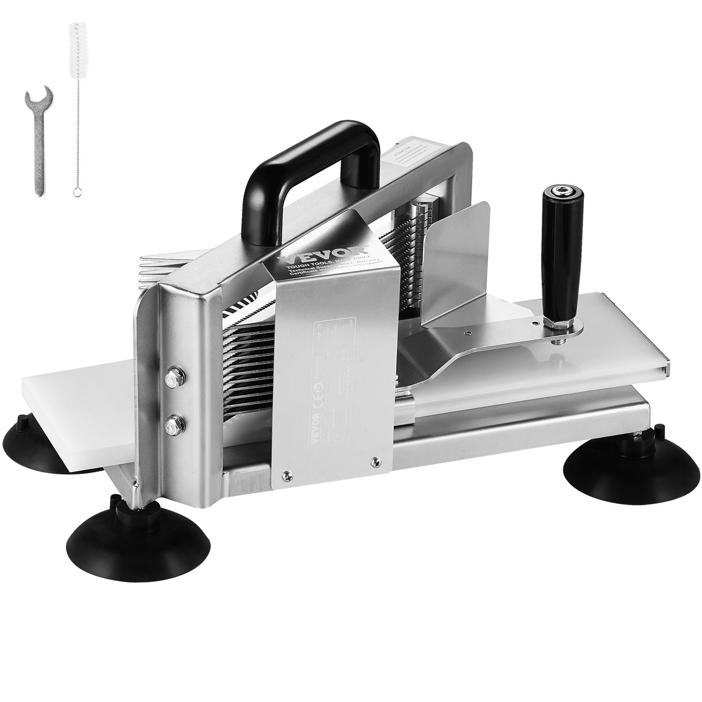 Commercial Tomato Slicer, 3/16 inch Tomato Cutter Slicer, Stainless Steel Heavy Duty Tomato Slicer Machine, Manual Tomato Slicer with Non-slip Feet, for Cutting Tomatoes, Cucumbers, Bananas
