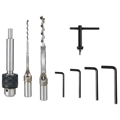 Bench Morticer 373 W(1/2 HP) 1400RPM Benchtop Drill Presses 27 kg(60 Pounds) Weigh Benchtop Mortising Machine 13mm Chuck Capacity For Internal grinding Metal Drilling Cutting Wooden Mortises