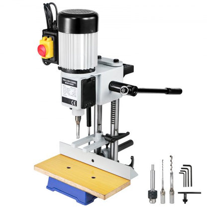 Holzbearbeitungs-Zapfenschneidmaschine, 750 W, 2800 U/min Powermatic Zapfenschneidmaschine, Hohlzapfenschneidmaschine mit Meißelbohrer-Sets, Tisch-Zapfenschneidmaschine, zum Herstellen von runden oder quadratischen Löchern in Holz