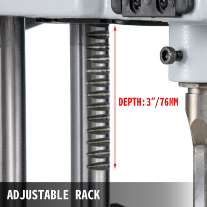 Holzbearbeitungs-Zapfenschneidmaschine, 750 W, 2800 U/min Powermatic Zapfenschneidmaschine, Hohlzapfenschneidmaschine mit Meißelbohrer-Sets, Tisch-Zapfenschneidmaschine, zum Herstellen von runden oder quadratischen Löchern in Holz