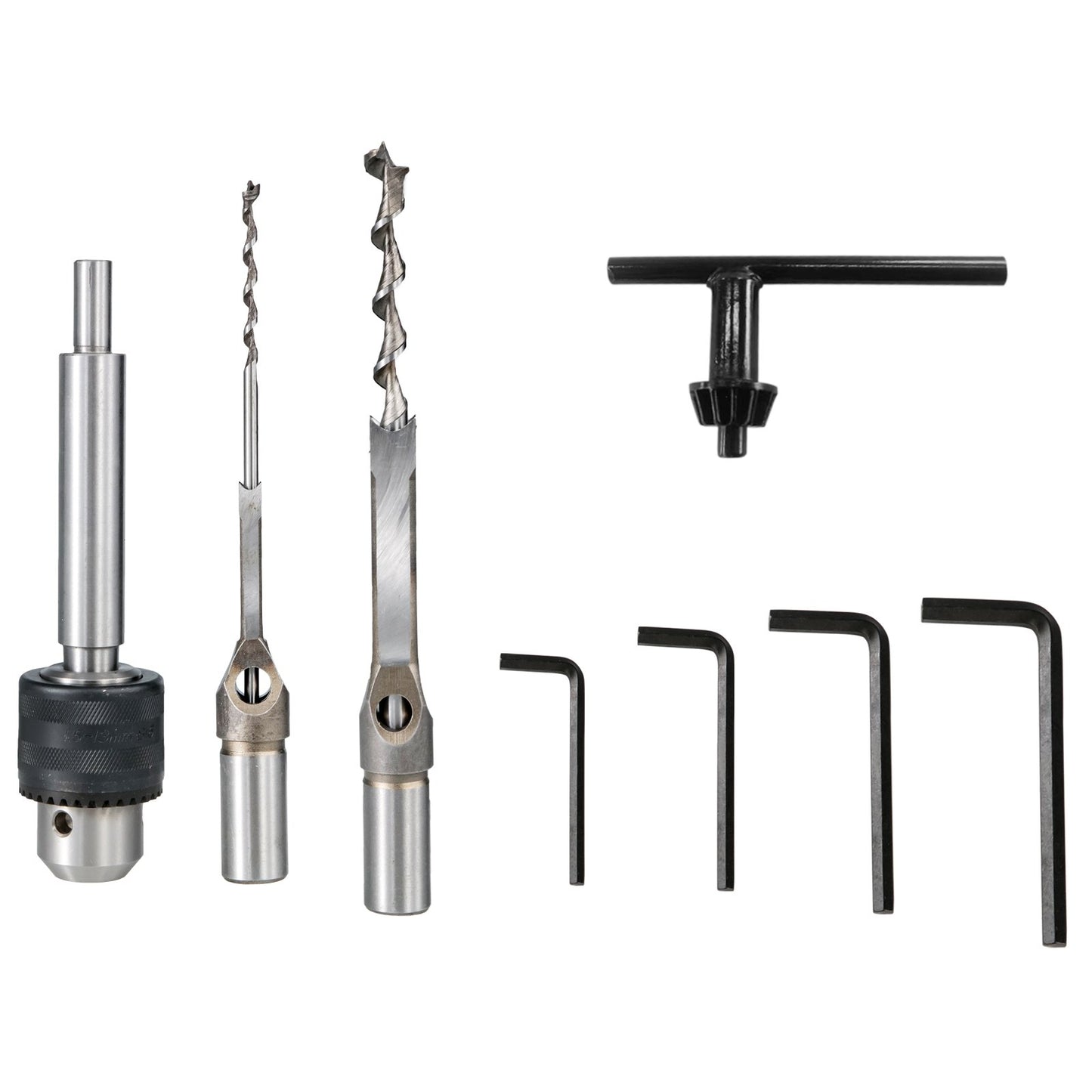 Holzbearbeitungs-Zapfenschneidmaschine, 750 W, 2800 U/min Powermatic Zapfenschneidmaschine, Hohlzapfenschneidmaschine mit Meißelbohrer-Sets, Tisch-Zapfenschneidmaschine, zum Herstellen von runden oder quadratischen Löchern in Holz