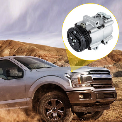 CO 101290C (4L3Z19703AB) Universal Air Conditioner AC Compressor for 93-07 Ford Lincoln Mercury Thunderbird F150 4.2L 4.6L 5.4L 6.8L FS10 A/C Compressor Assembly 58129 57129 58165 57165