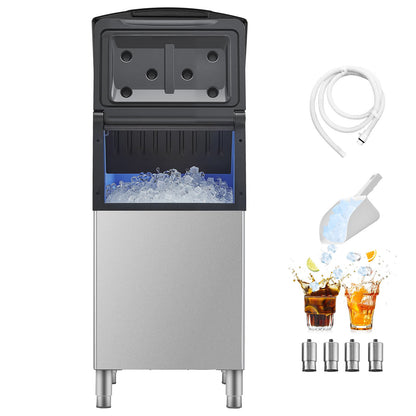 Commercial Ice Maker Storage Bin, 136 kg Capacity Ice-Bin, Commercial Ice Storage Bin with Adjustable Anti-slip Rubber Feet, Suitable for Restaurant Hotel and Beverage Shops