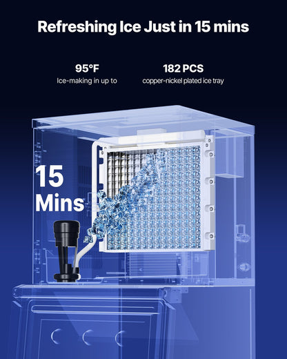 Commercial Ice Maker 500 lbs/24 h Self-Cleaning Ice Machine - Head Only